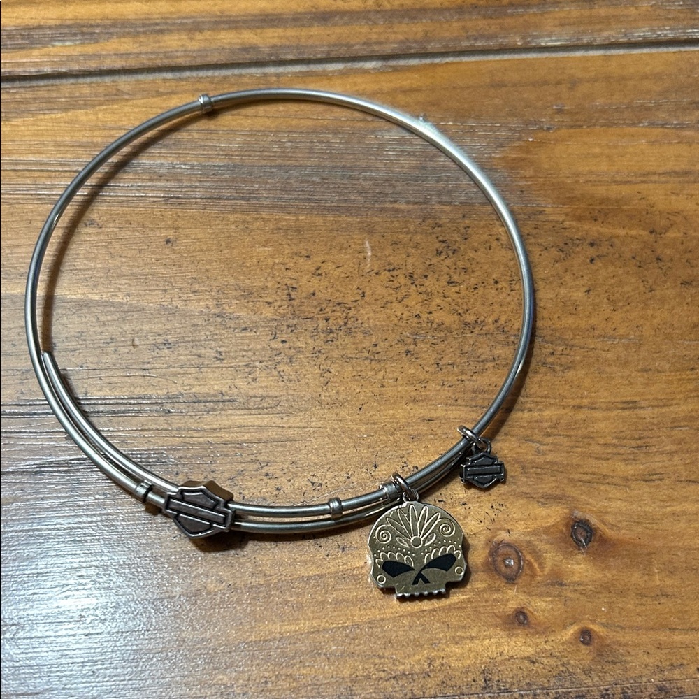 Harley Davidson Silver and Gold Charm Bracelet
